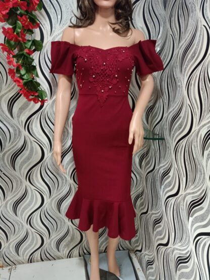 fish cut gown full sleeves
